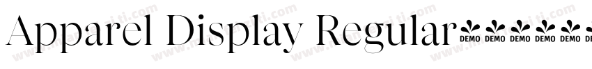Apparel Display Regular字体转换